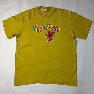 Supreme Dynamite Tee Shirt M Cotton USA Skate Streetwear Acid Yellow 101837 2019